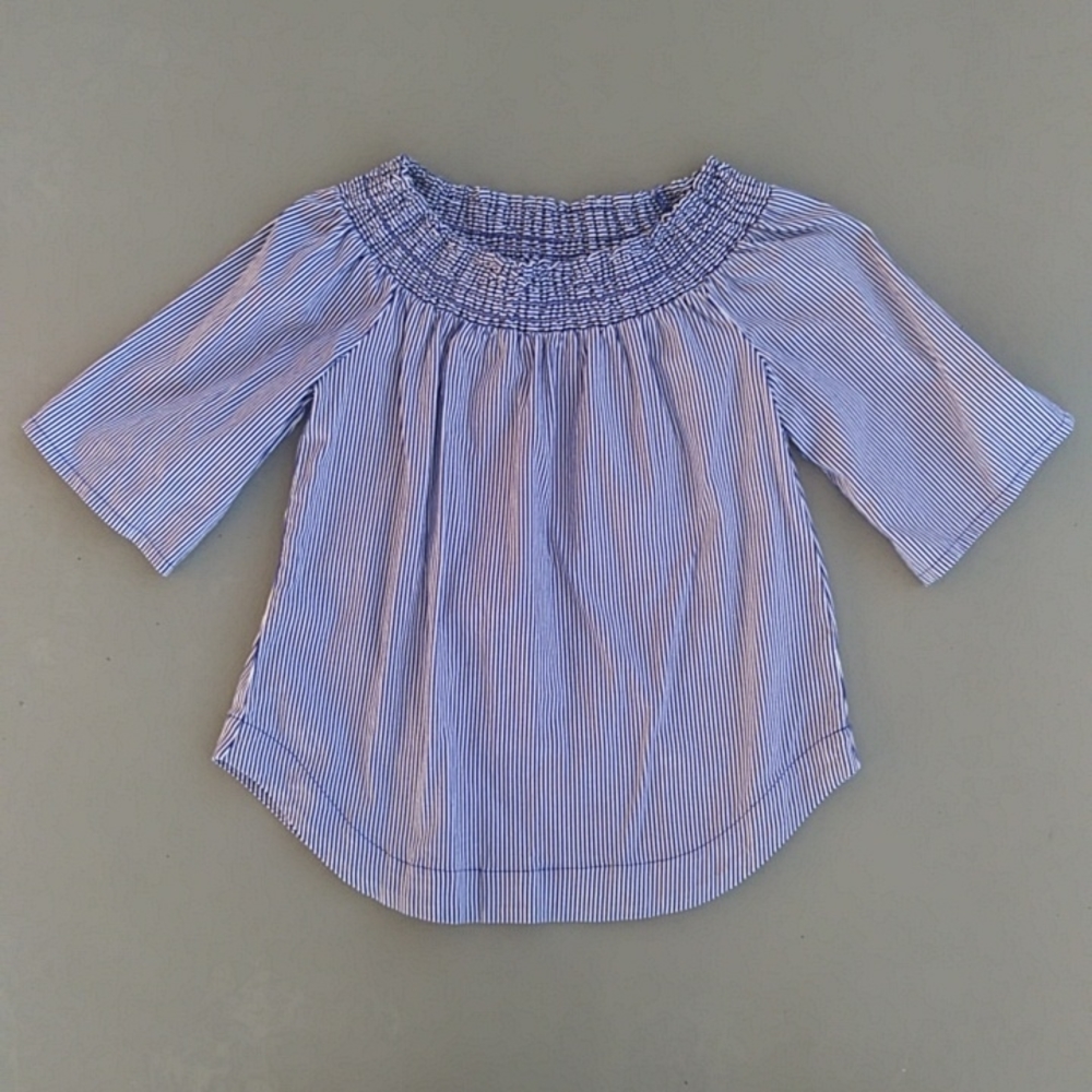New York & Company Striped Blouse Top